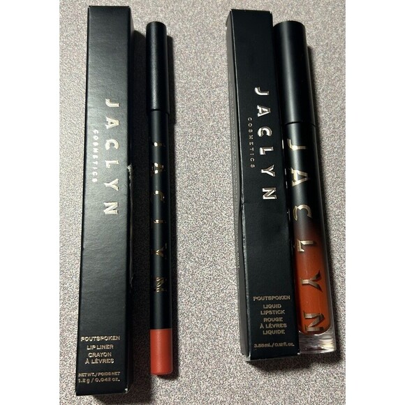 Jaclyn Cosmetics Poutspoken Liquid Lipstick No Rules+Crayon Lip Liner Makeup New - Picture 1 of 7